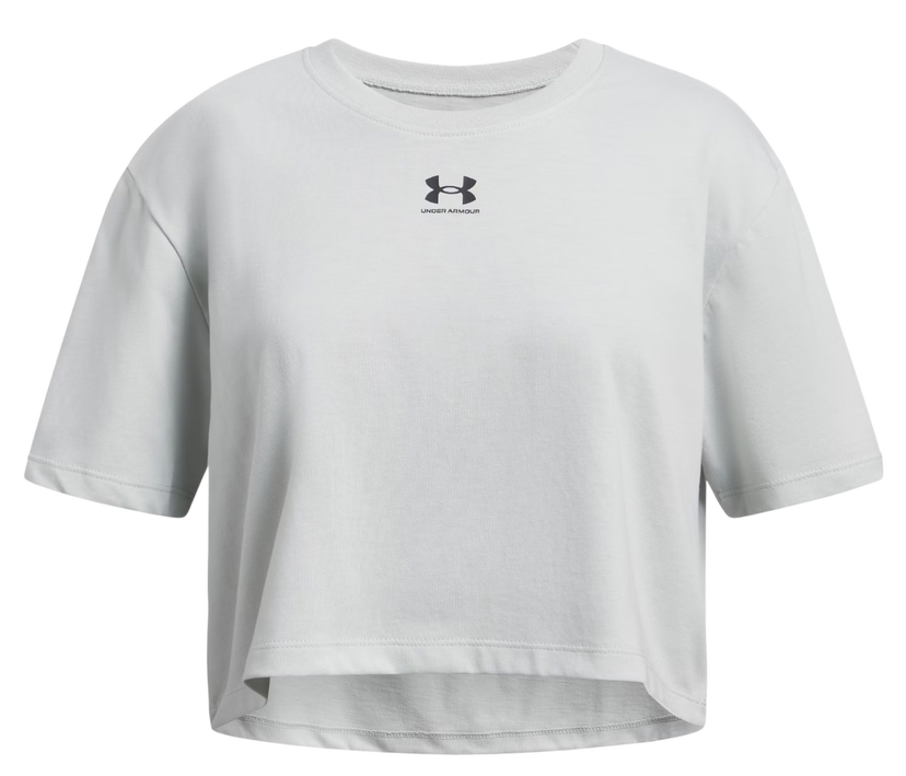 Crop top Under Armour Under Armour Rival Short Sleeve T-Shirt Vit | 1389755-377