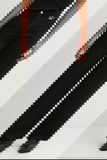 Jeans HELIOT EMIL Heliot Emil AW25 Wide-Leg Jeans with Hook Detail Svart | AW25.M.10.189.BLK01.CO, 0