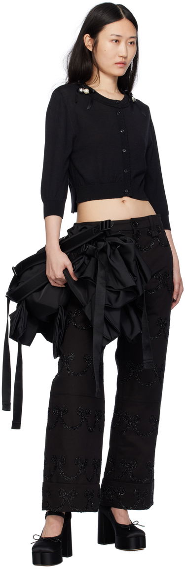 Byxor Simone Rocha Simone Rocha Patterned Wide-Leg Trousers Svart | 4101 1062, 3