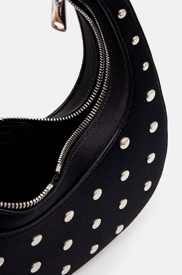 Axelväska Coperni Studded Swipe Baguette Bag Svart | COPBA60STF9003, 4