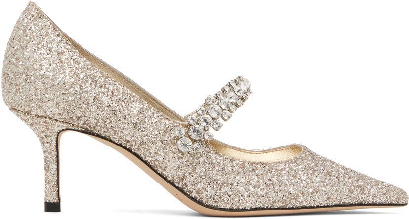 Sneakers och skor Jimmy Choo Jimmy Choo Bing 65 Crystal Embellished Glitter Pumps Metallisk | BING PUMP 65