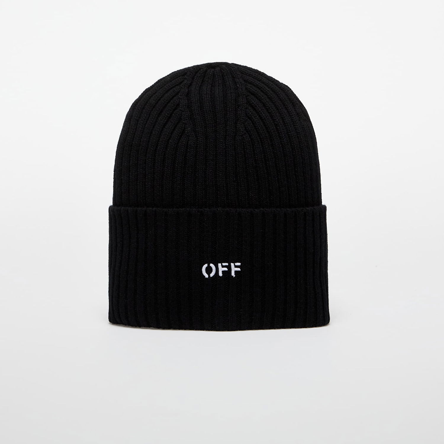 Mössa Off-White Off-White Off Stamp Loose Knit Beanie Svart | OWLC018C99KNI0041001, 0
