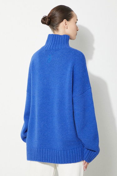 Sweater JW Anderson JW Anderson Textured Patch Pocket Turtleneck Sweater Blå | KW1150.YN0144.823, 2
