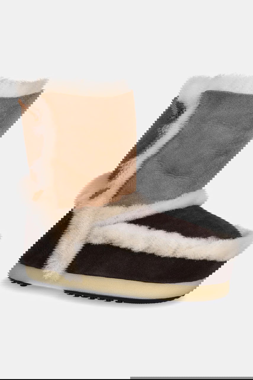 Sneakers och skor Moon Boot Two-Tone Suede Snow Boots with Shearling Trim EVX PATCH Brun | 80D1470060.MM05, 0