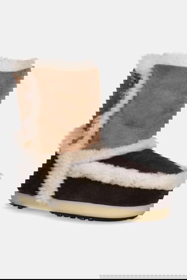 Sneakers och skor Moon Boot Two-Tone Suede Snow Boots with Shearling Trim EVX PATCH Brun | 80D1470060.MM05, 0
