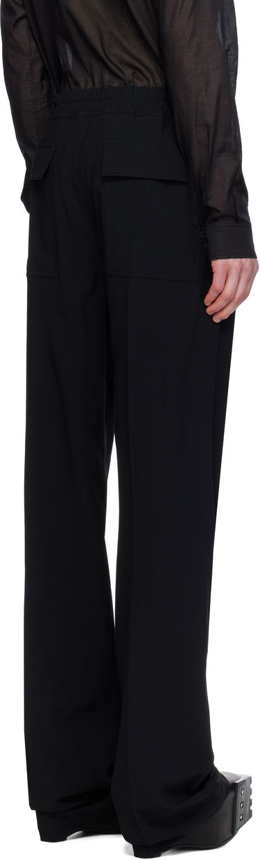 Byxor Rick Owens Rick Owens Hollywood Dietrich Drawstring Trousers Svart | RU01E5378 WLP, 2