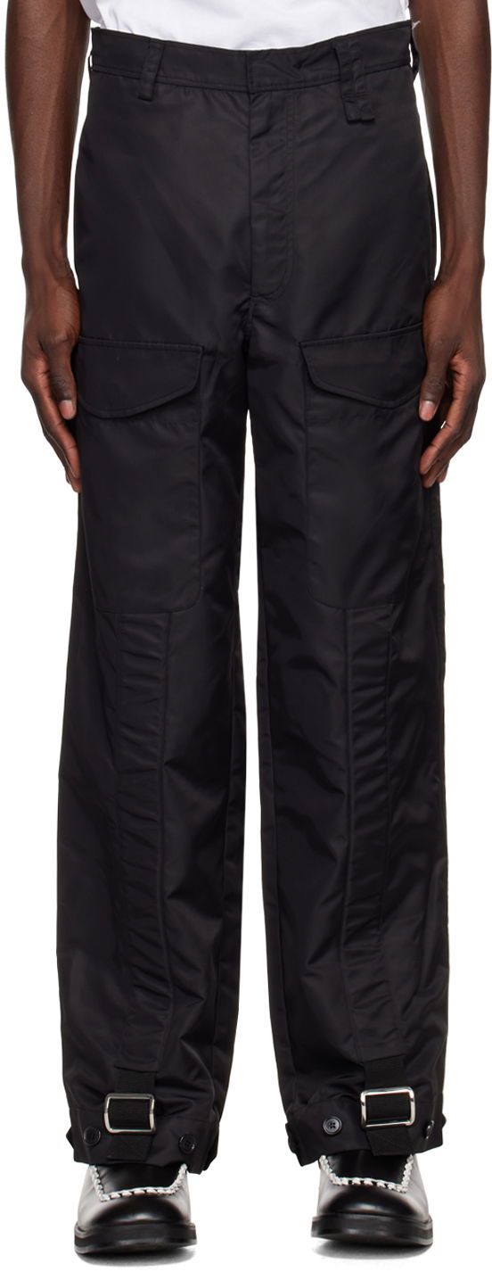 Cargo byxor Simone Rocha Simone Rocha Cinch Strap Trousers Svart | 4053 1002