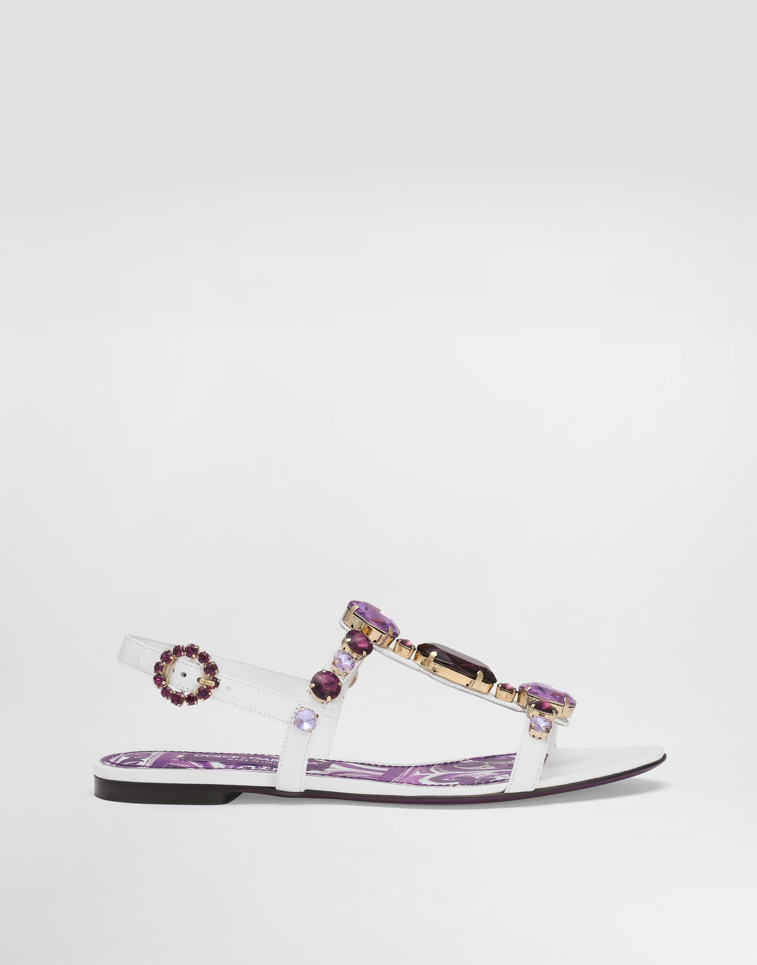 Tillbehör Dolce & Gabbana Dolce & Gabbana Jeweled Sandals Vit | CQ0601AT848I03TN, 0