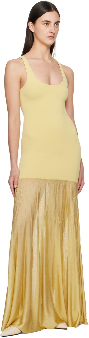 Klä TOTEME TOTÊME Tank Maxi Dress Gul | 251-WRD0180-YA0138, 3