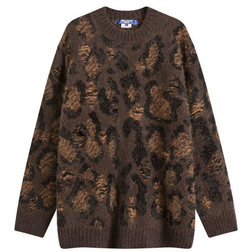 Sweater Junya Watanabe Junya Watanabe MAN Wool Interlock Knit Sweatshirt Brun | WN-N033-051-1