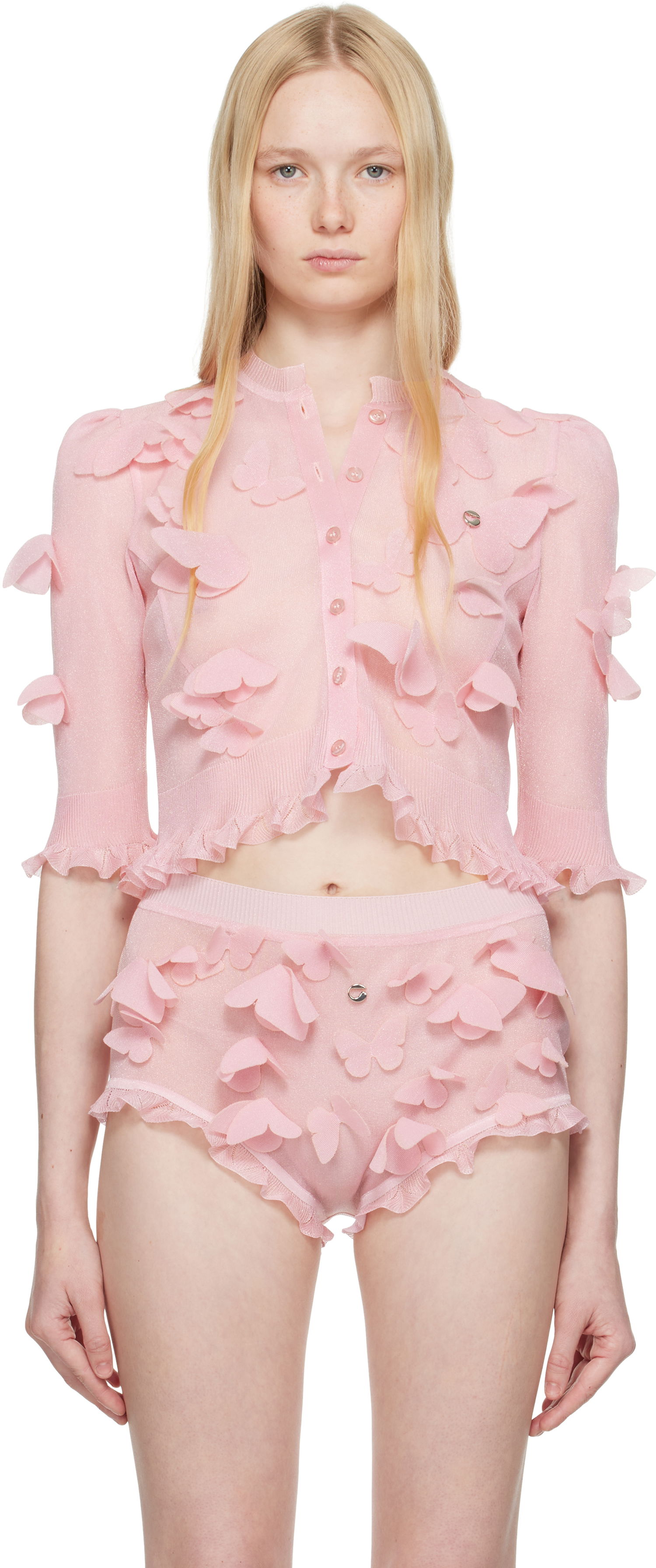 Trosor Coperni Coperni Knitted Butterfly Top Rosa | COPML142Y3015, 0