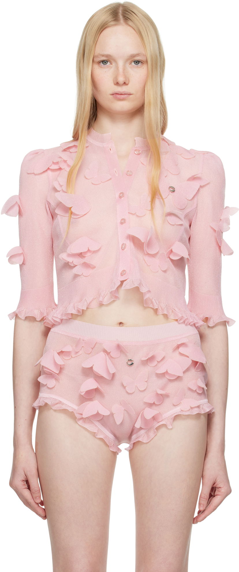 Trosor Coperni Coperni Knitted Butterfly Top Rosa | COPML142Y3015