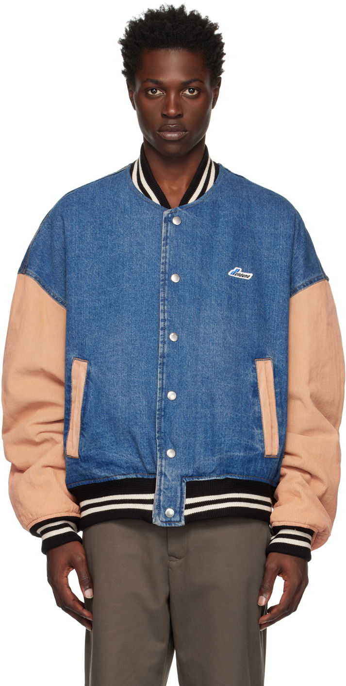 Bomberjacka We11done We11done Denim Varsity Jacket Blå | WD-DJ3-22-371-U-BL