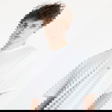 T-shirt CALVIN KLEIN Calvin Klein Jeans Men's Relaxed Fit Woven Label Tee Vit | J30J326857 YAF, 4