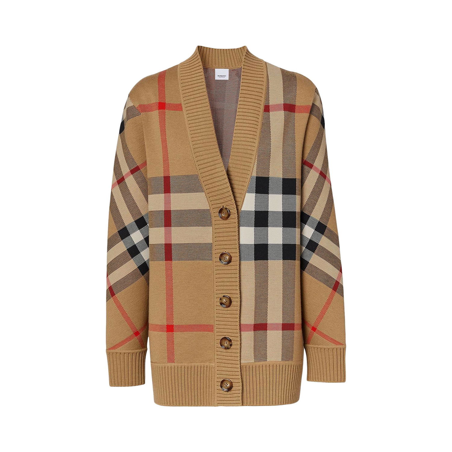 Sweater Burberry Oversize Cardigan Beige | 8039153, 1