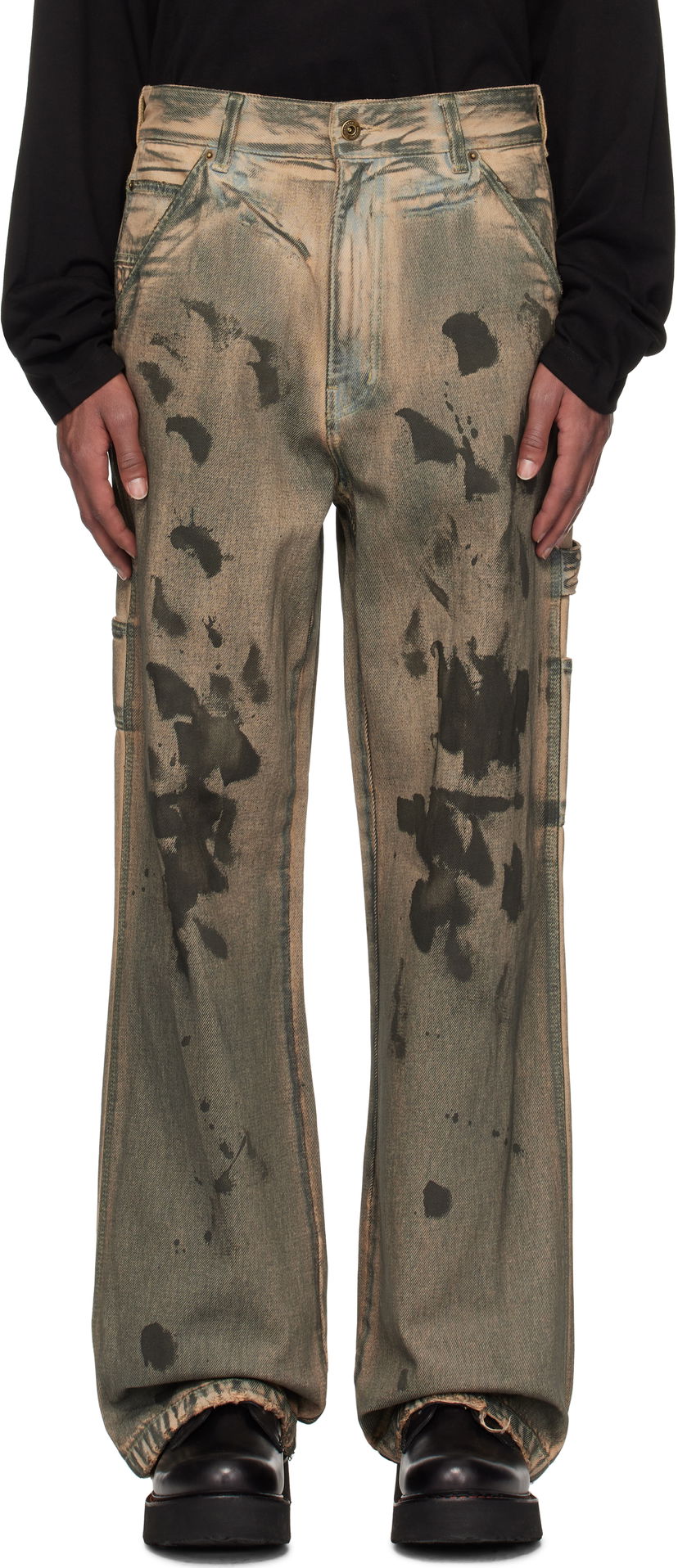 Jeans We11done We11done Carpenter Jeans Grön | WD-DP3-24-338-M-BG
