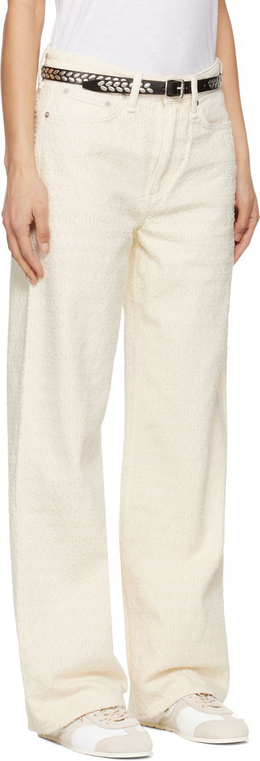 Byxor rag & bone rag & bone Logan Mid-Rise Wide Leg Jeans Vit | WDD25S2935RGET, 1