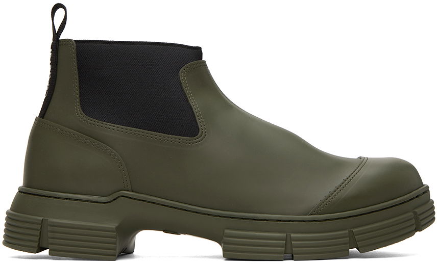 Sneakers och skor GANNI GANNI City Chelsea Boots Grön | S2024, 0