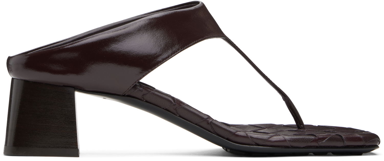 Skovård Bottega Veneta Bottega Veneta Marella Thong Heeled Sandals Bourgogne | 807023 V3H90, 0