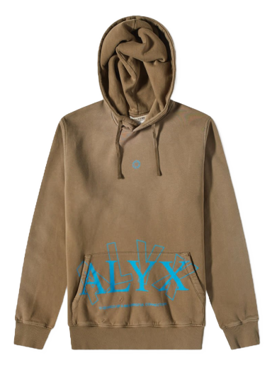 Sweatshirt 1017 ALYX 9SM 2X Logo Hoody Brun | AAUSW0180FA01-BEG0003