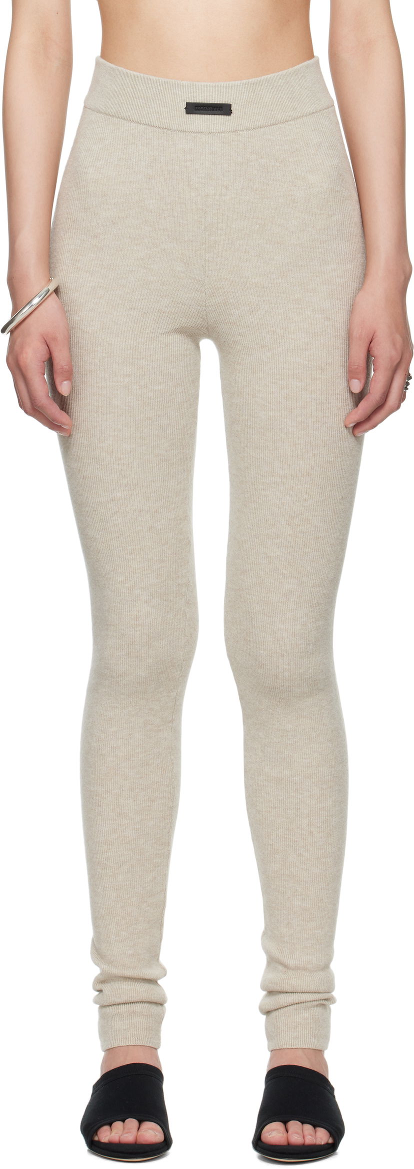 Damasker Fear of God Fear of God ESSENTIALS Soft Rib Leggings Beige | 192SP257491FW