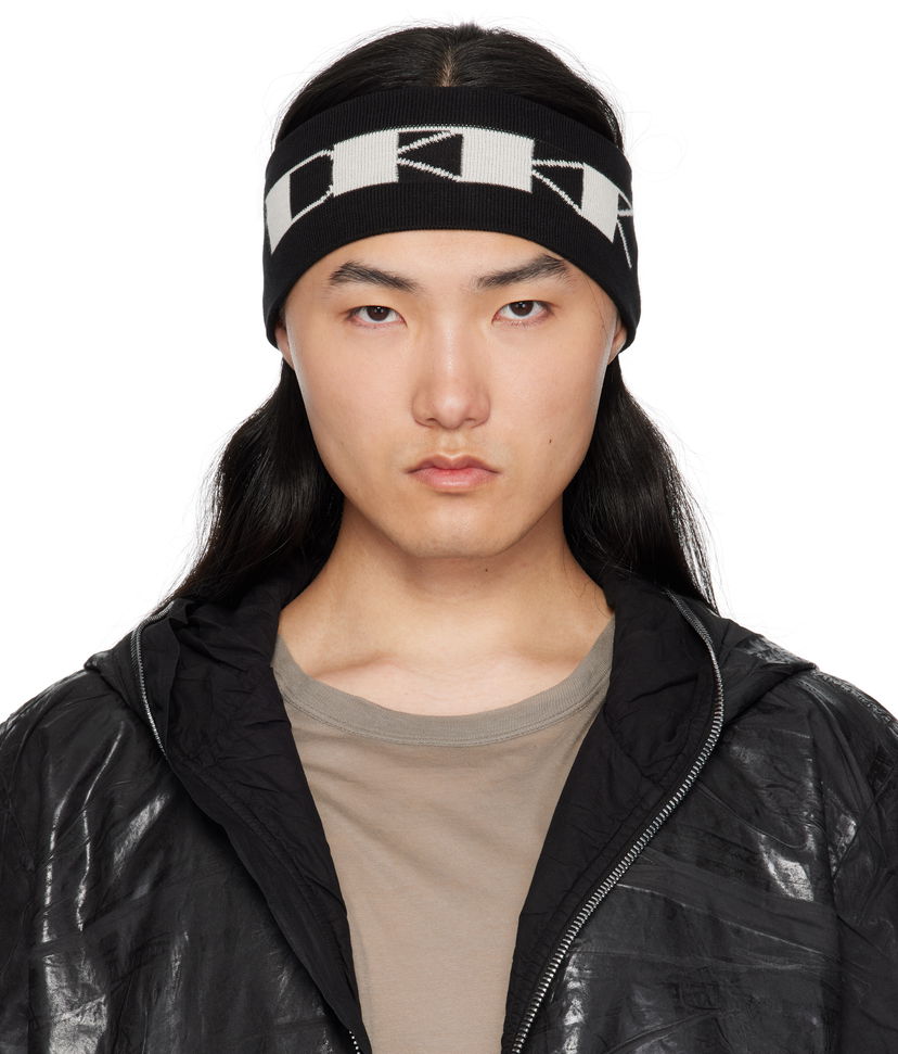 Halsduk Rick Owens Rick Owens DRKSHDW Hollywood Cotton Headband Svart | DA01E3480 KP6