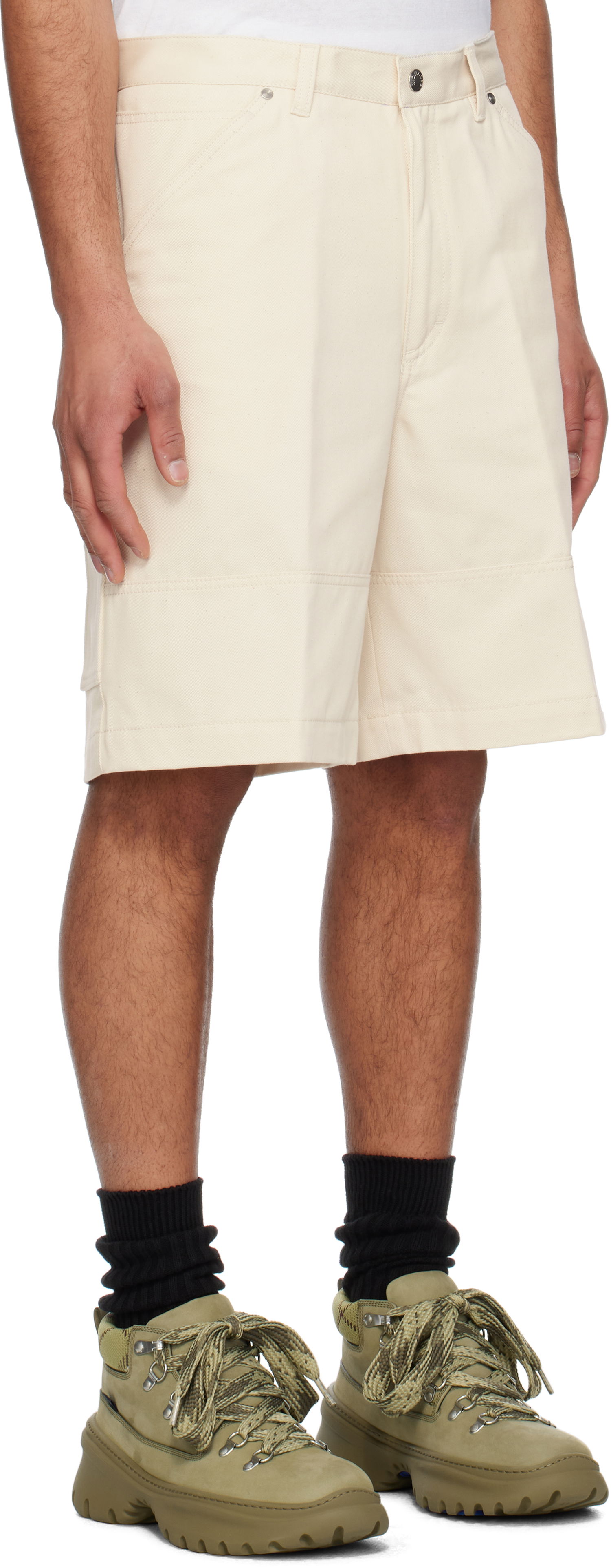Shorts Moncler Moncler Cotton Bermuda Shorts Beige | K10912B00008M6724, 1