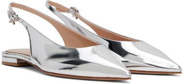 Sneakers och skor Gianvito Rossi Gianvito Rossi Robbie Sling Ballerina Flats Metallisk | G95546-05RIC-MET, 3
