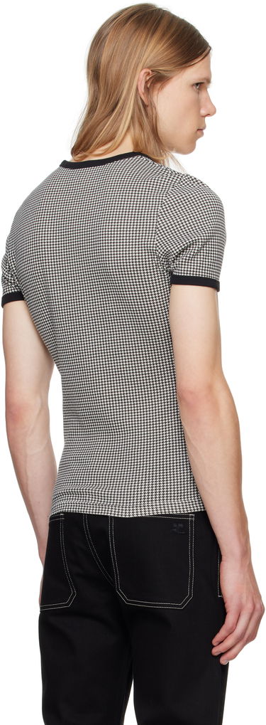 T-shirt Courrèges Courrèges Houndstooth Print T-Shirt Vit | 324JTS020JS0167, 2