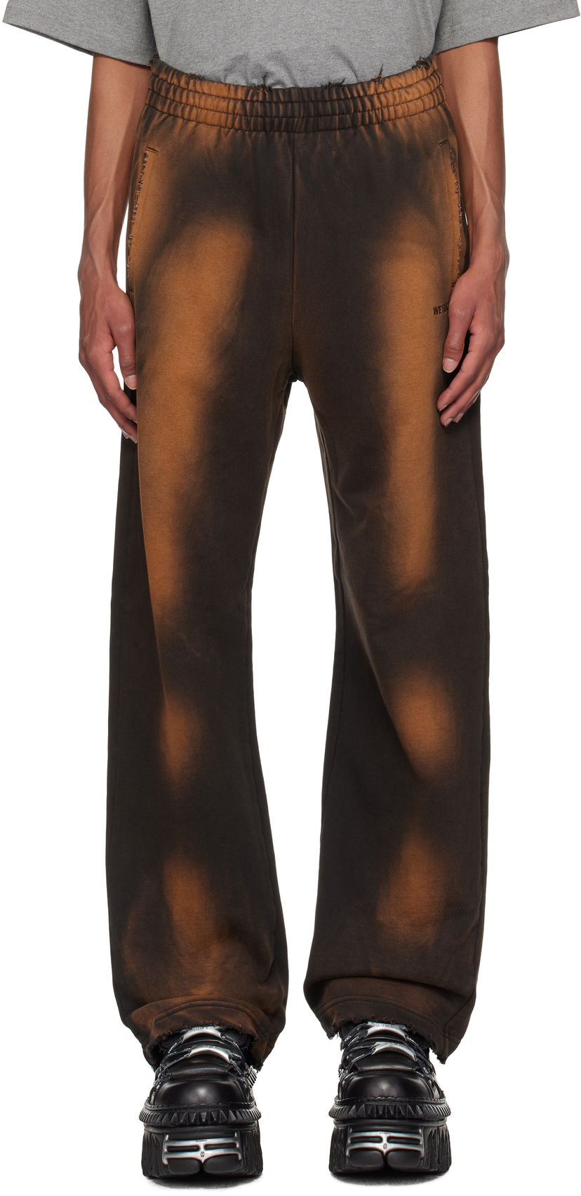 Träningsbyxor We11done Washed Logo Sweatpants Brun | WD-TA3-24-701-U-BK