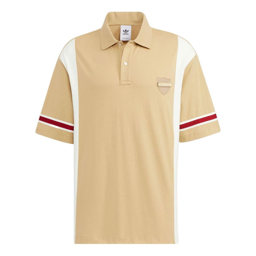 Polotröja adidas Originals Originals Modern Collegiate Short Sleeve Polo Beige | HS2012