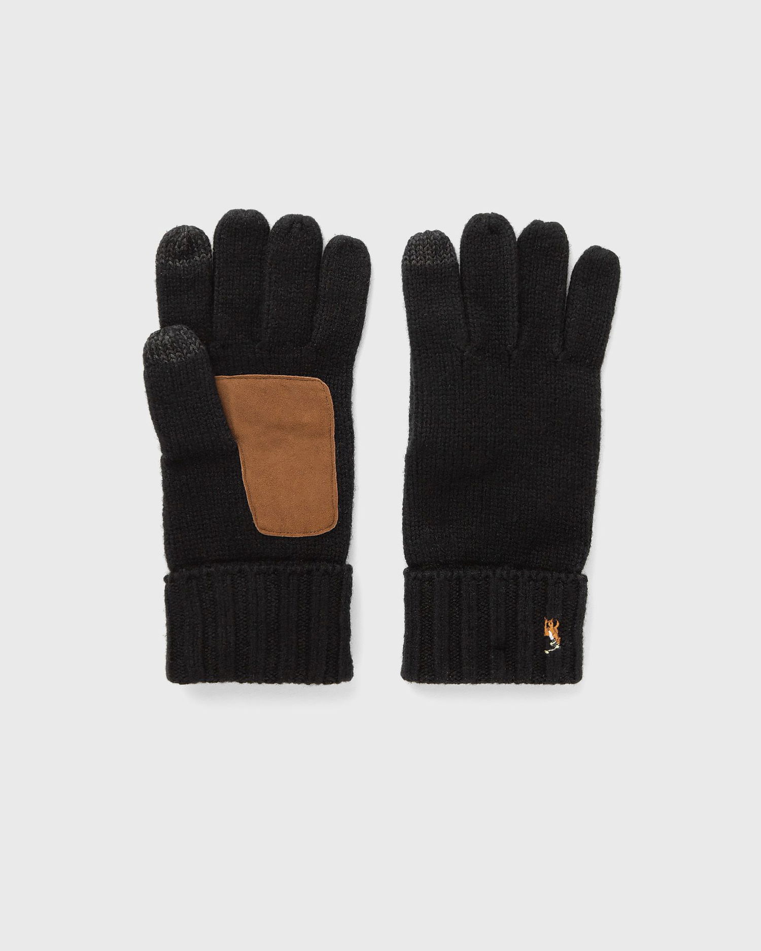 Handskar Polo by Ralph Lauren Knitted Gloves with Touchscreen Tips and Palm Patch Svart | 449959338001, 0
