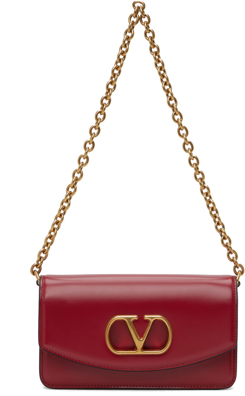 Handväska Valentino Valentino Garavani Small Chain Clutch Bag Röd | 6W0B0R71GCB