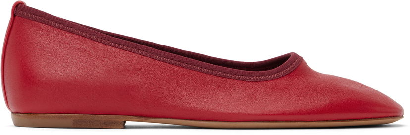 Klä Dries Van Noten Dries Van Noten Leather Ballerina Flats Röd | WS251-1634-140