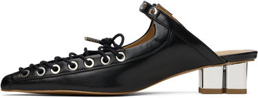 Sneakers och skor GANNI GANNI Oleatex Lace-Up Mules Svart | S2925, 2