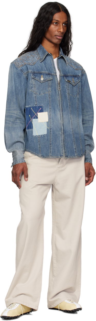 Jacka Andersson Bell Andersson Bell Embroidered Patchwork Denim Jacket Blå | atb1273m, 3