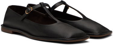 Sneakers och skor The Row The Row Square T-Strap Ballerina Flats Svart | F1599-SL3, 3