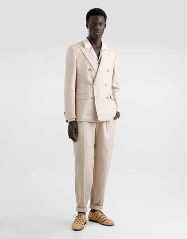 Jacka Dolce & Gabbana Dolce & Gabbana Double-breasted Linen Jacket Beige | G2QS7TFU4MCM0722, 1