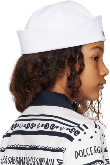 Hatt Dolce & Gabbana Dolce&Gabbana Embroidered-Logo Sailor Hat Vit | LB5H53 G7O3B, 2