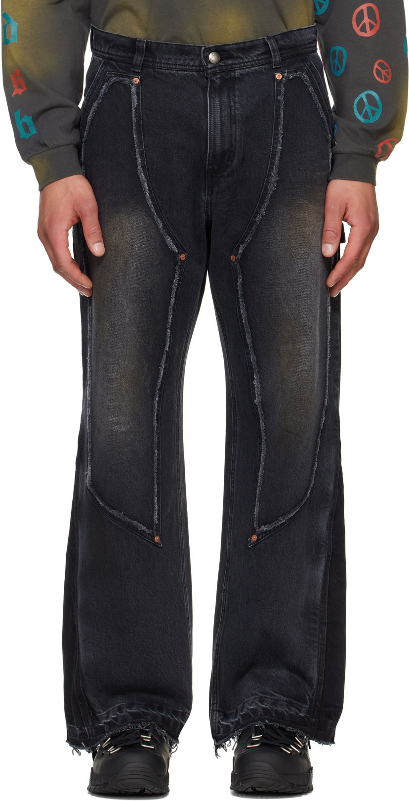 Jeans Andersson Bell Andersson Bell Rodeo Carpenter Wide Jeans Svart | apa792m