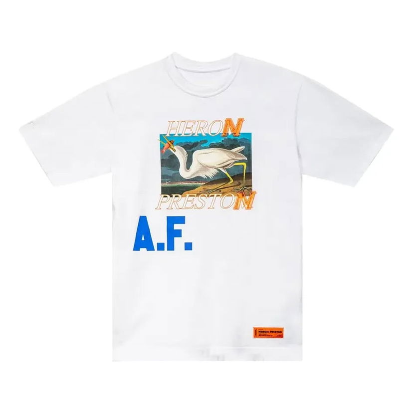 T-shirt HERON PRESTON Heron Preston Heron AF Graphic T-Shirt Vit | HMAA020R21JER0020145