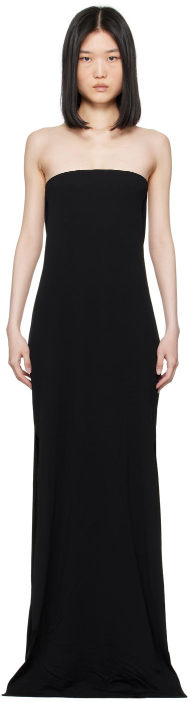 Klä Ann Demeulemeester Strapless Maxi Dress Svart | 2401-W-JDR30-FA433-099