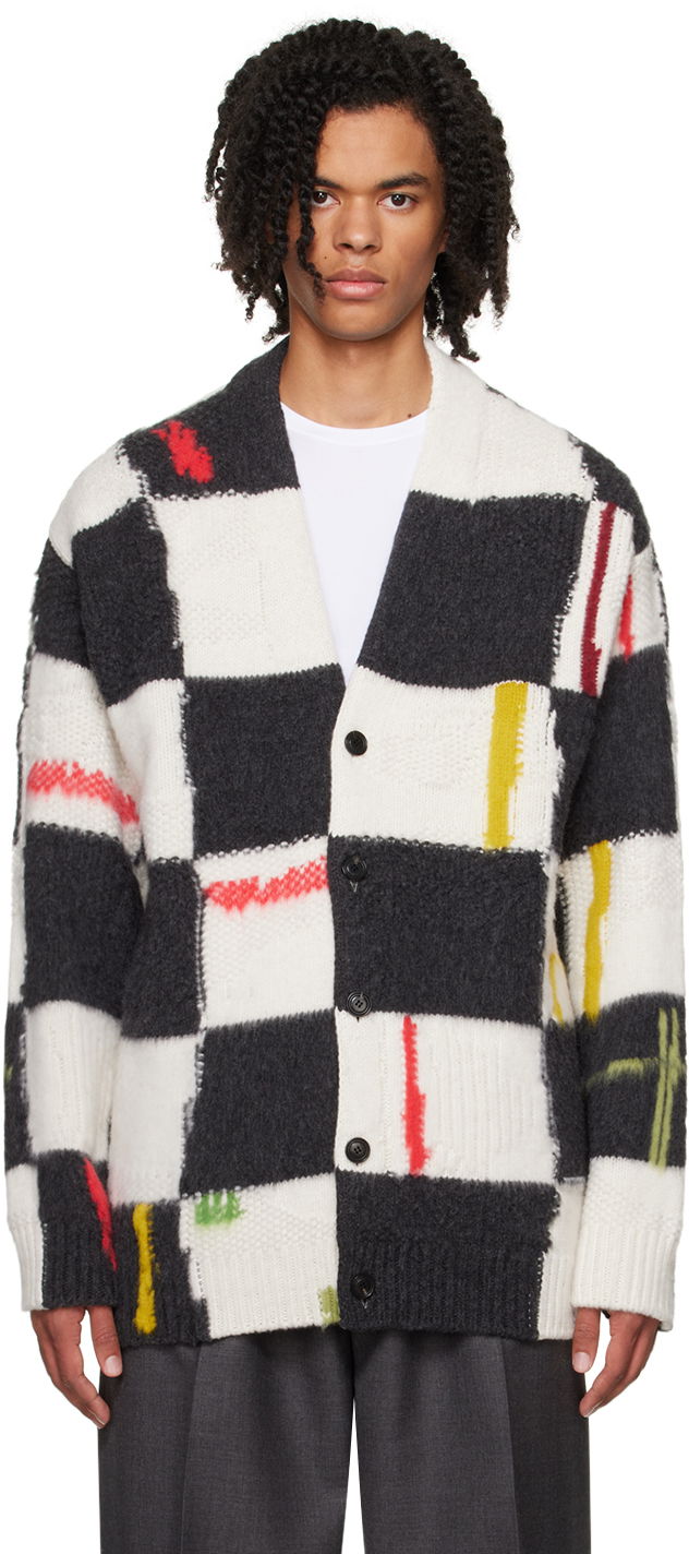 Sweater ZEGNA ZEGNA x The Elder Statesman Check Cardigan Flerfärgad | TCW35A6-CRG