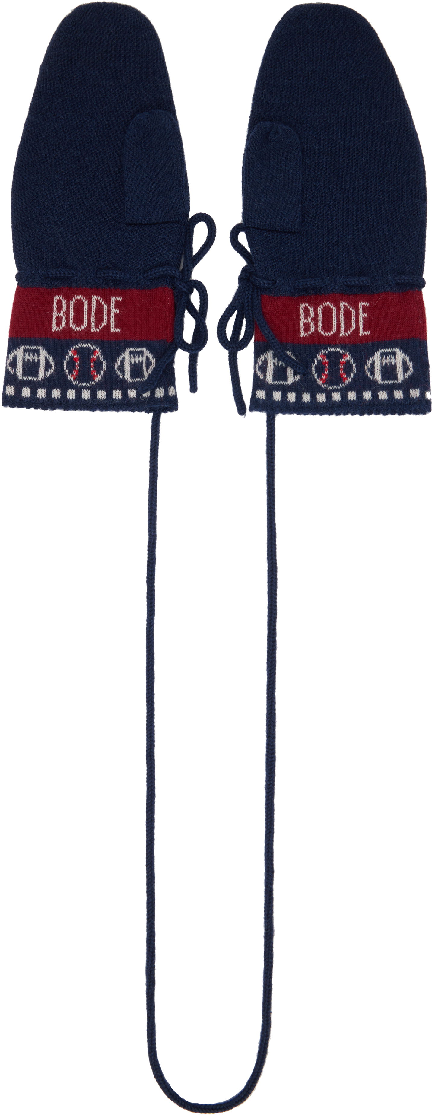 Handskar Bode Jacquard Mittens Blå | MRF24KA022, 1