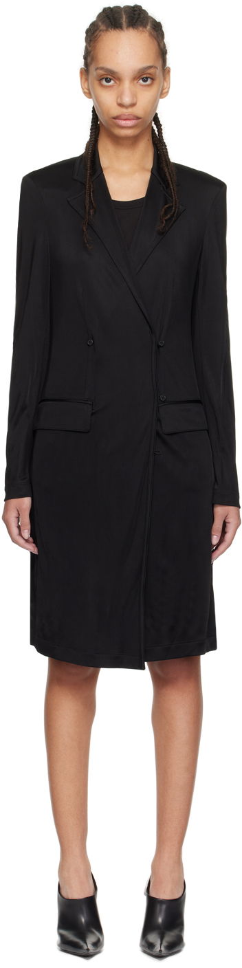 Klä Helmut Lang Helmut Lang Classic Double-Breasted Coat Svart | O02HW401