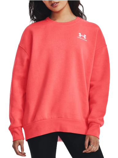 Sweatshirt Under Armour UA Essential Fleece Oversized Crew Röd | 1379475-690