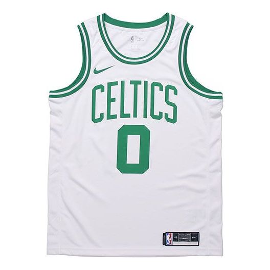 Jersey Nike NBA Boston Celtics Tatum #0 Basketball Jersey Fan Edition 2020 Vit | CW3585-107