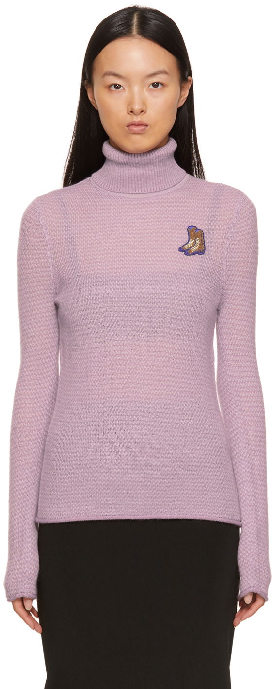 Sweater Marc Jacobs Marc Jacobs The Tuckstitch Turtleneck Sweater Purpur | N603W07RE21