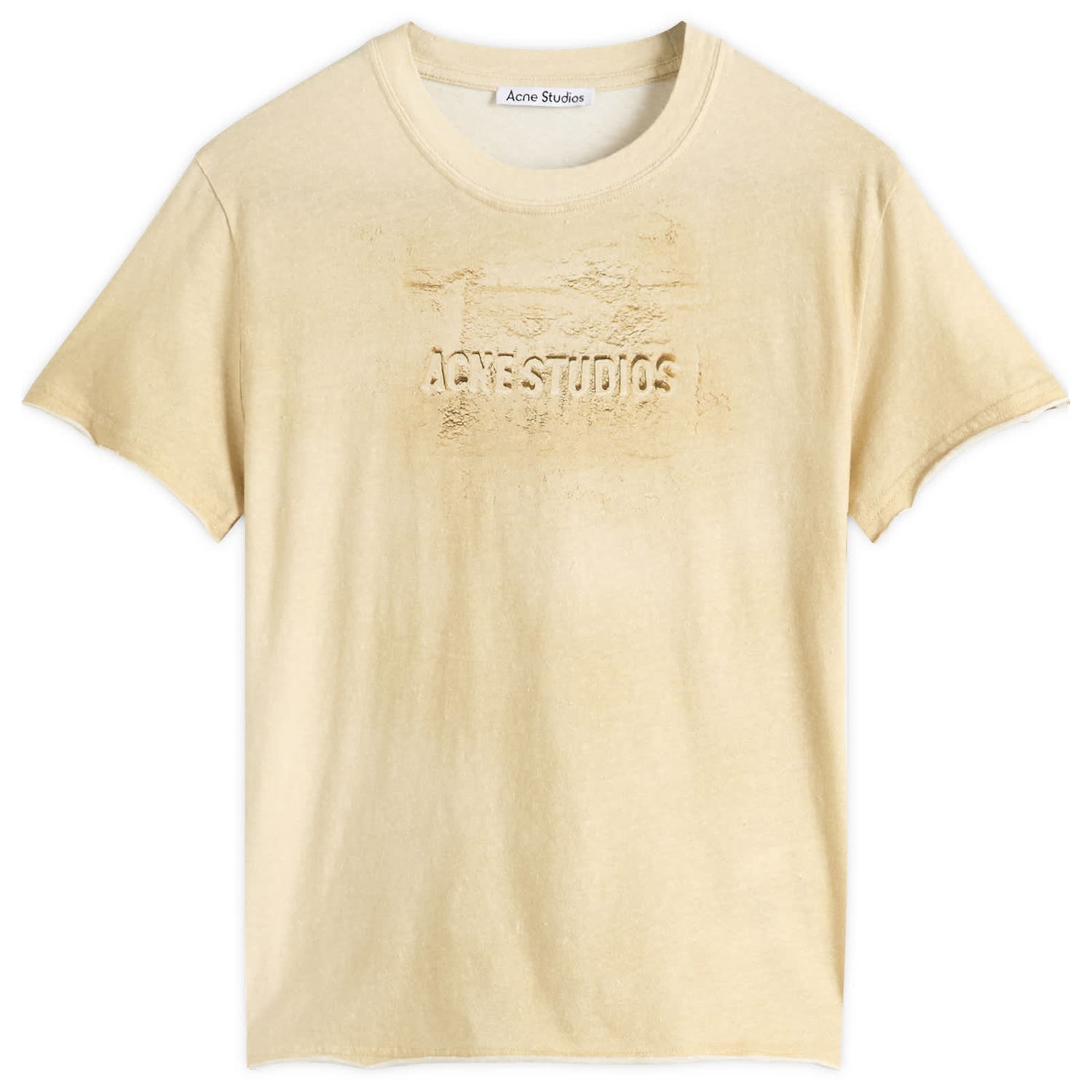 T-shirt Acne Studios Women's Short Sleeve T-Shirt, Size Large Beige | AL0472-AE0, 1