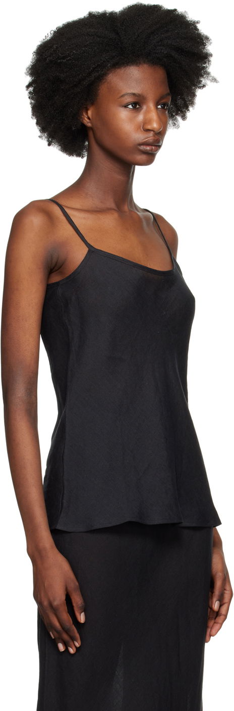 Linne Baserange Dydine Black Camisole Top Svart | TODY-SL-000, 1
